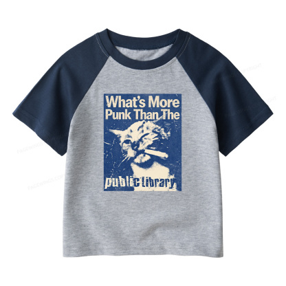 Pagewings What's More Punk Than The Public Library Kids Raglan T-shirt 