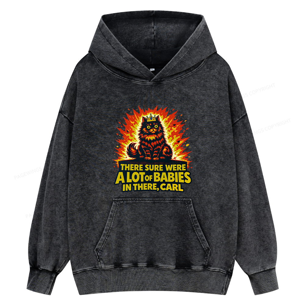 Pagewings A Lot Of Babies In There15452 Book Unisex Washed Hoodie