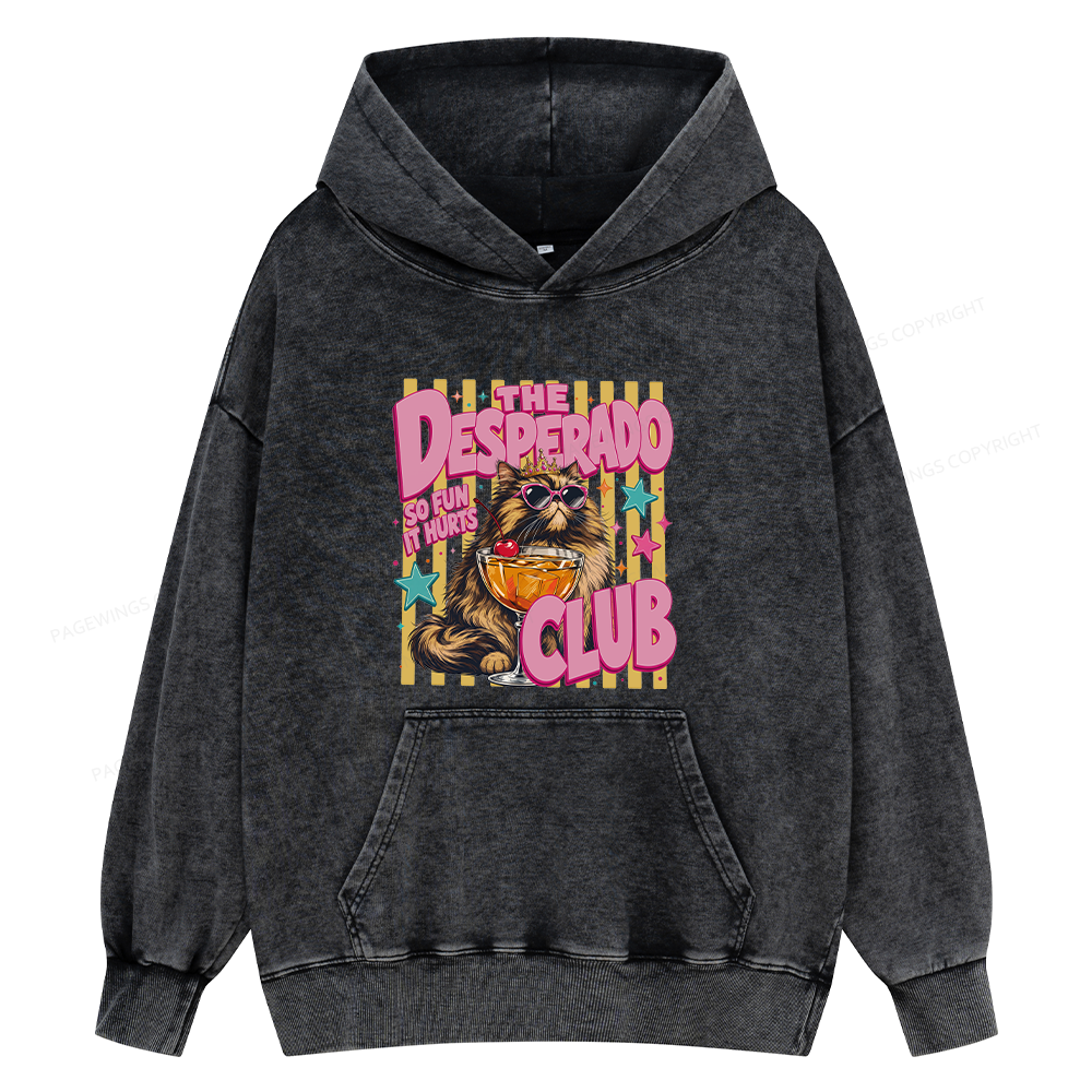 Pagewings Desperado Club15996 Book Unisex Washed Hoodie