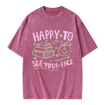 Pagewings Back to School Unisex Washed T-shirt