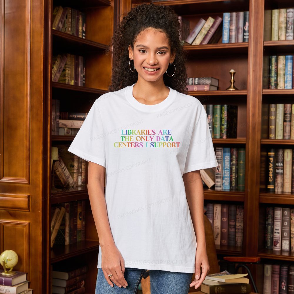 Pagewing Libraries Are The Only Data Centers16292 Bookish Unisex Classic T-shirt