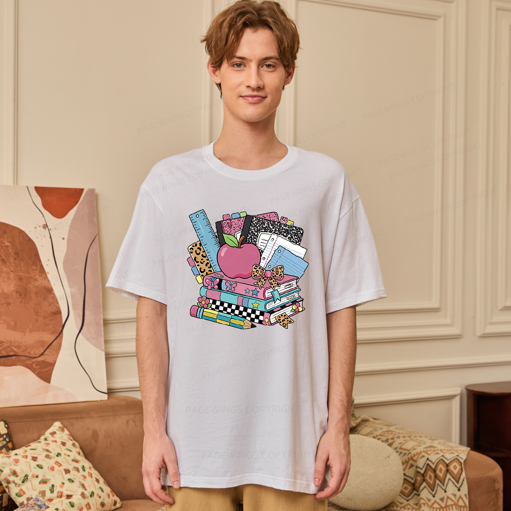 Pagewing Retro School16219 Bookish Unisex Classic T-shirt