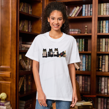 Pagewings Black Cat Teacher16272 Bookish Unisex Classic T-shirt