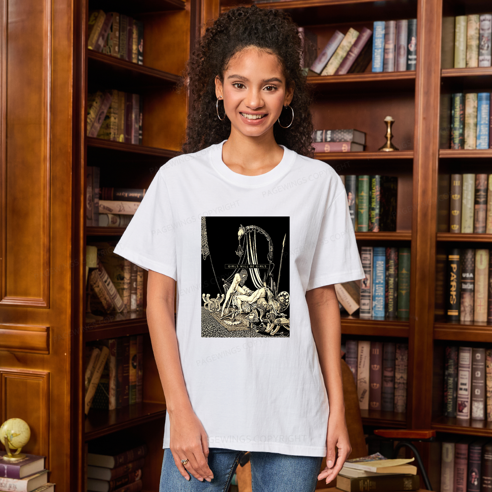Pagewing Girls Will Be Girls16153 Bookish Unisex Classic T-shirt