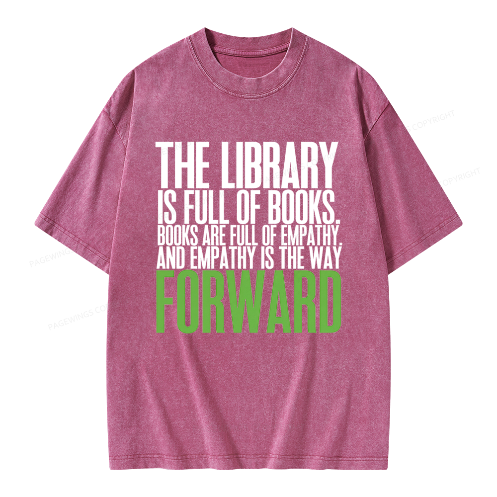 Pagewings Books Are Full of Empathy Unisex Washed T-shirt