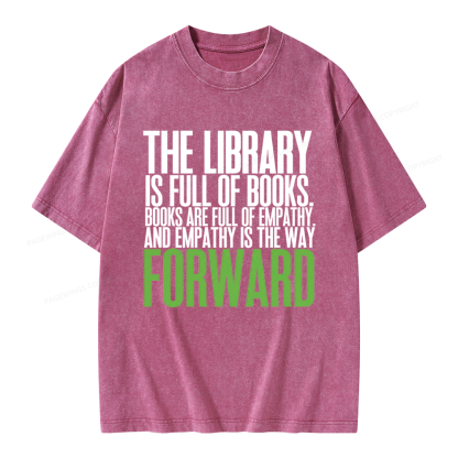 Pagewings Books Are Full of Empathy Unisex Washed T-shirt