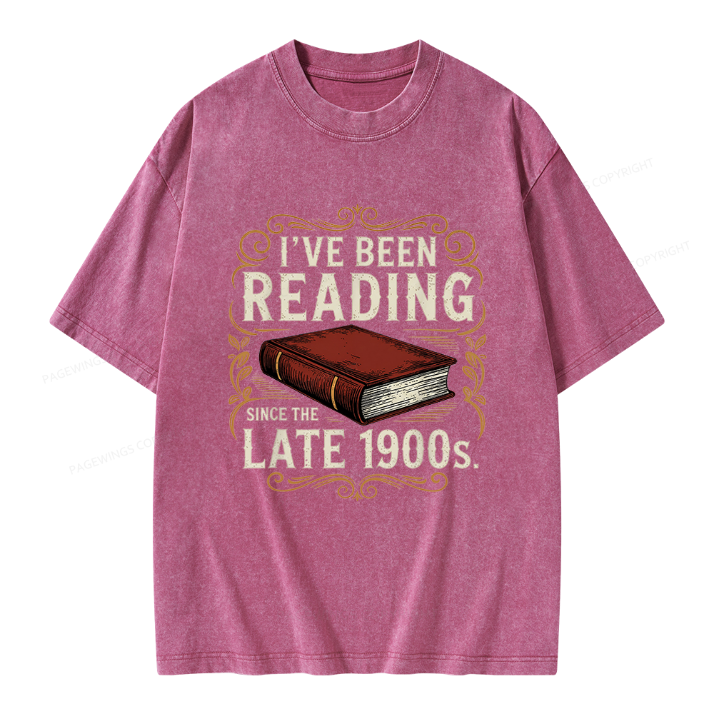 Pagewings Reading Since the Late 1900s Unisex Washed T-shirt