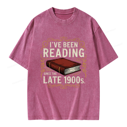 Pagewings Reading Since the Late 1900s Unisex Washed T-shirt