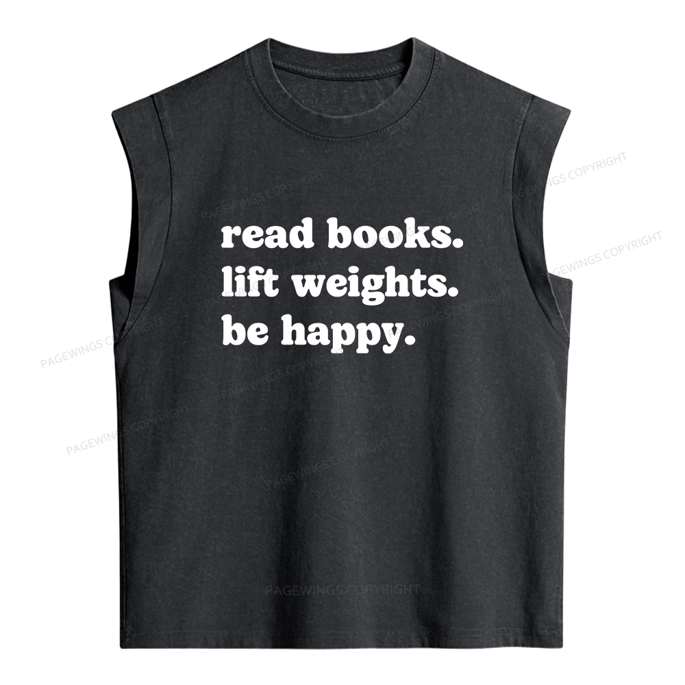 Pagewings Book Lover Gym Women's Washed Tank Top