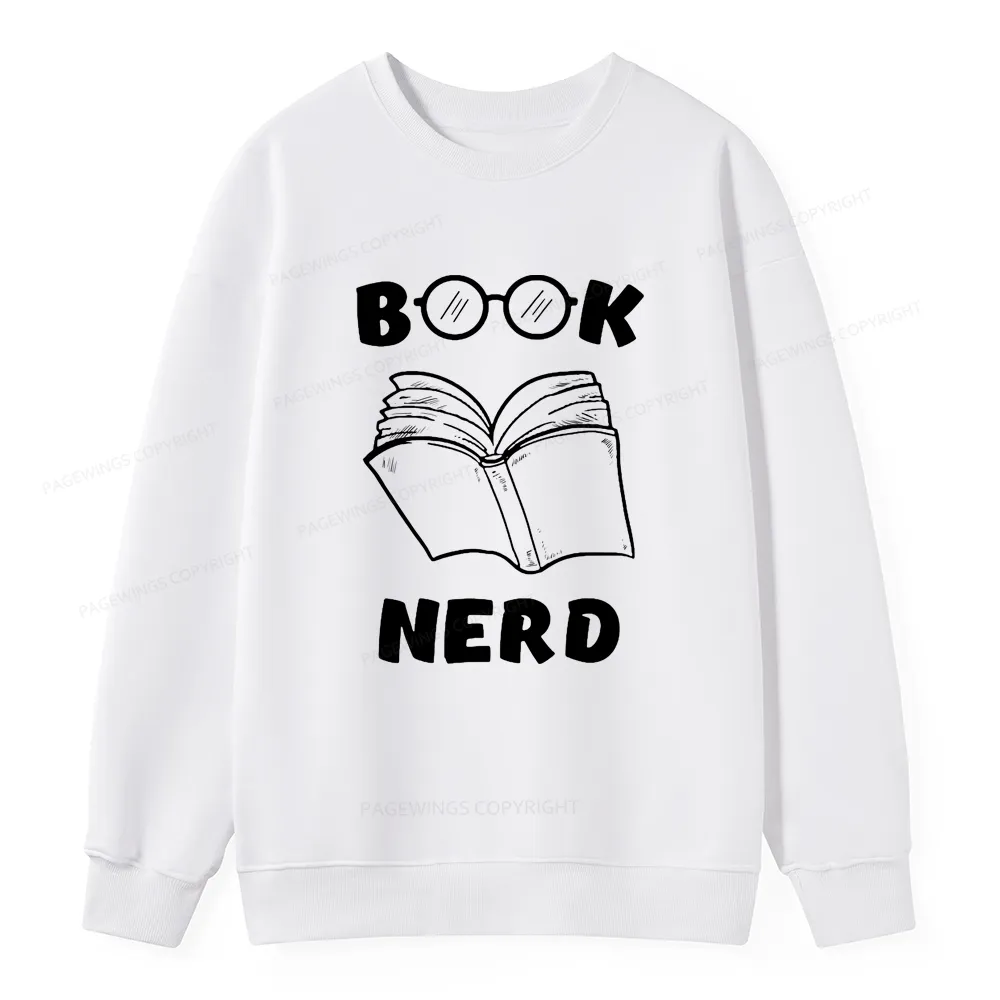 Pagewings Book Nerd Funny Book Unisex Classic Sweatshirt