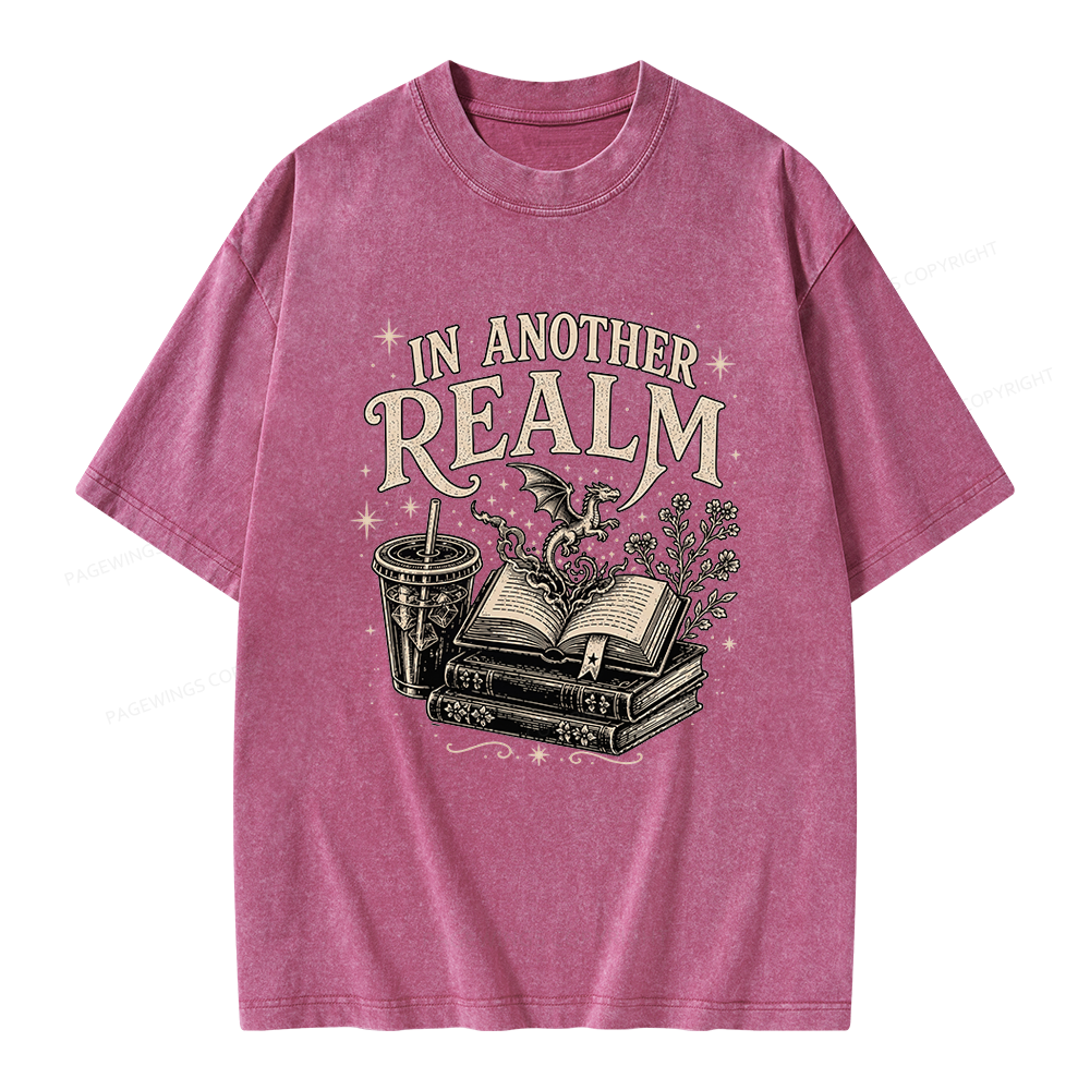 Pagewings Fantasy Reader Unisex Washed T-shirt