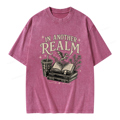 Pagewings Fantasy Reader Unisex Washed T-shirt