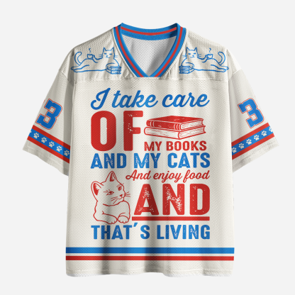 Pagewings I Take Care Of My Books Unisex Mesh Jersey