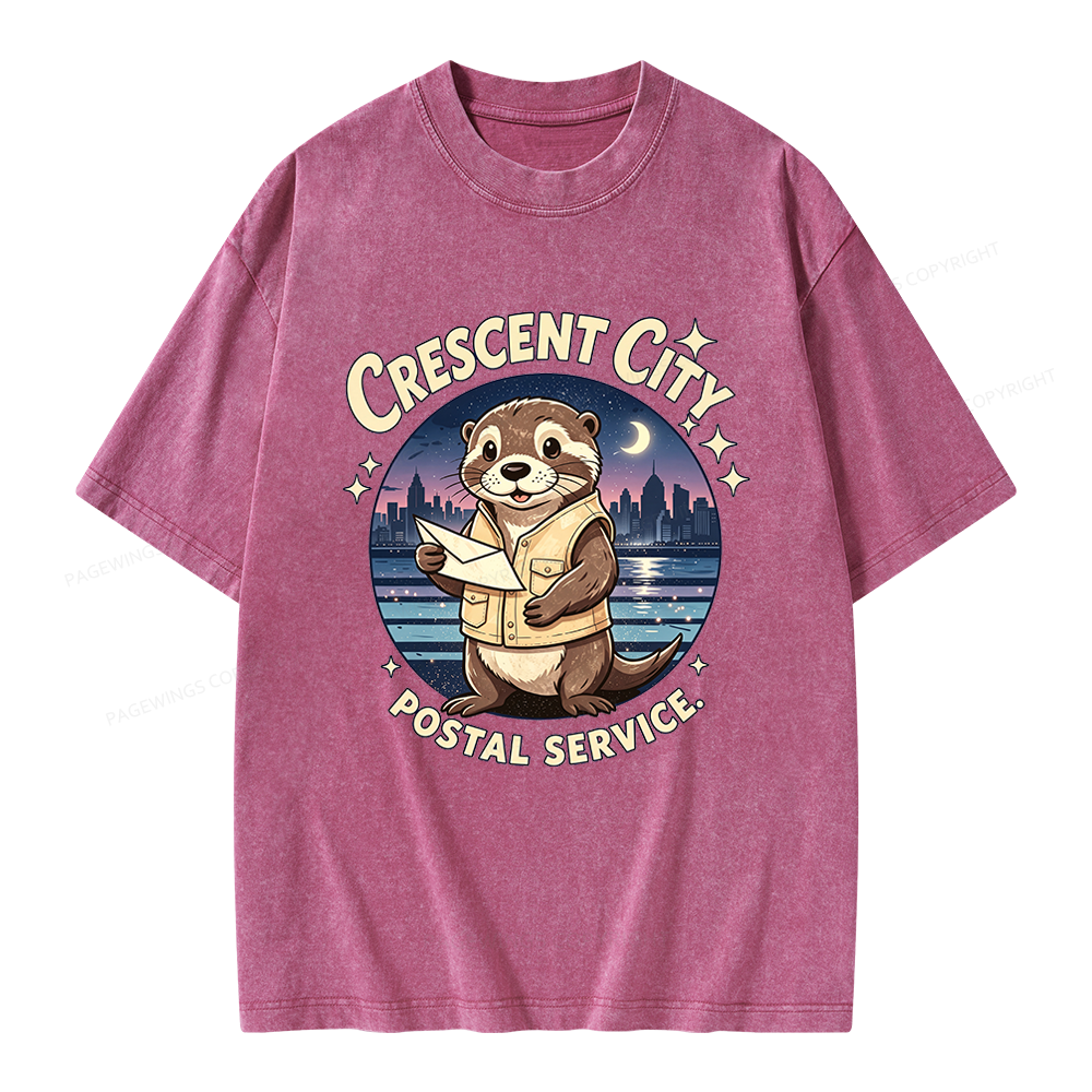 Pagewings Fantasy Reader Unisex Washed T-shirt