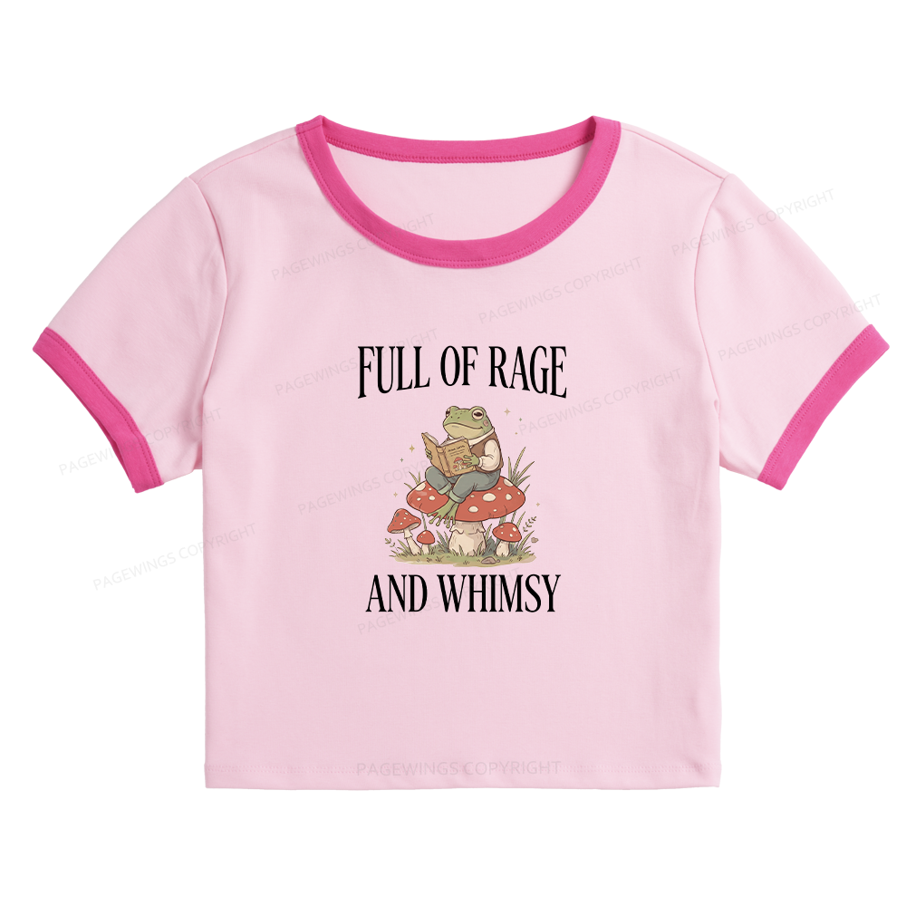 Pagewing Full of Rage and Whimsy16105 Baby Tee Cropped Ringer T-Shirt