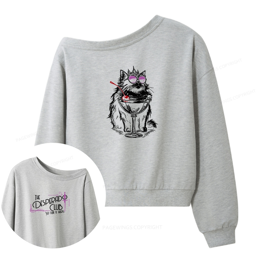 Pagewings Desperado Club 15506 Bookish Women Off Shoulder Sweatshirt
