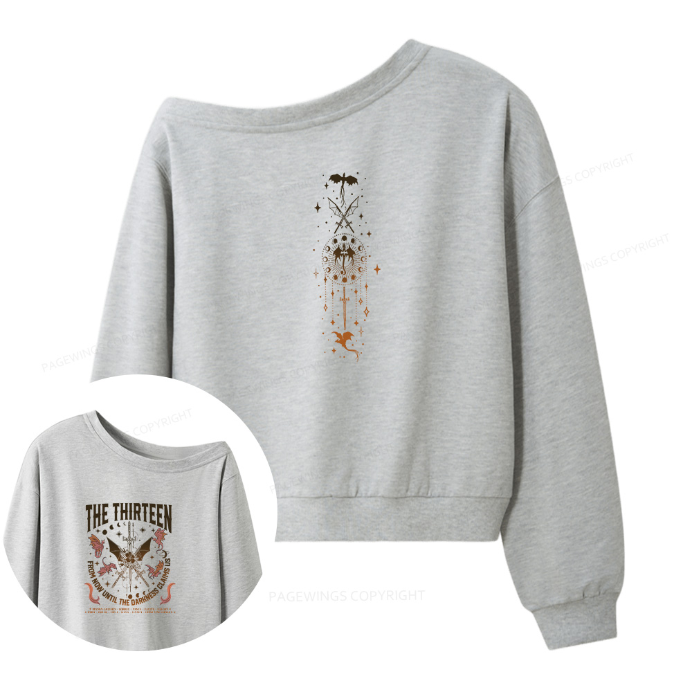 Pagewings Fantasy Novel Lovers 11429 Bookish Women Off Shoulder Sweatshirt