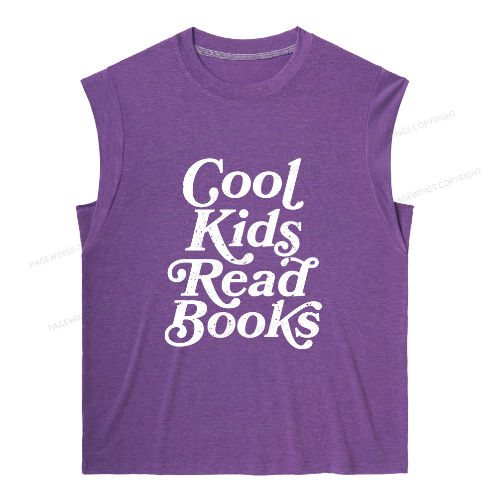 Pagewings Cool Kids Read Books11346 Bookish Women's Heather Tank Top