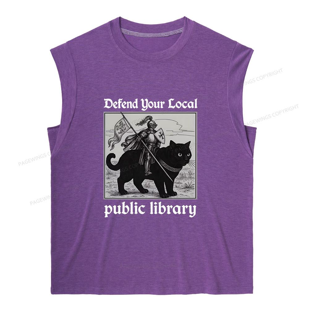 Pagewings Defend Your Local public library12628 Bookish Women's Heather Tank Top