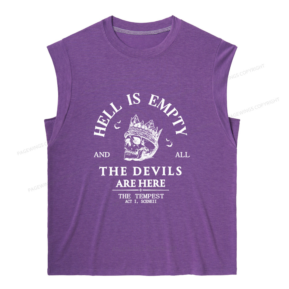 Pagewings Hell Is Empty And All The Devils Are Here12082 Bookish Women's Heather Tank Top