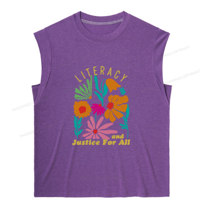 Pagewings Literacy And Justice 12225 Bookish Women's Heather Tank Top