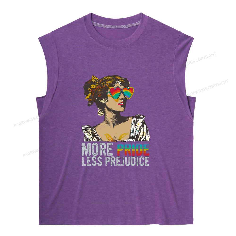 Pagewings More Pride Less Prejudice11676 Bookish Women's Heather Tank Top