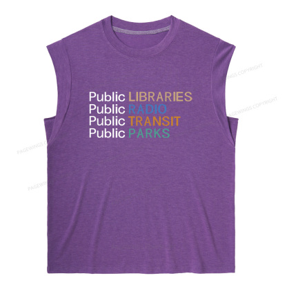 Pagewings Public Libraries Radio11558 Bookish Women's Heather Tank Top