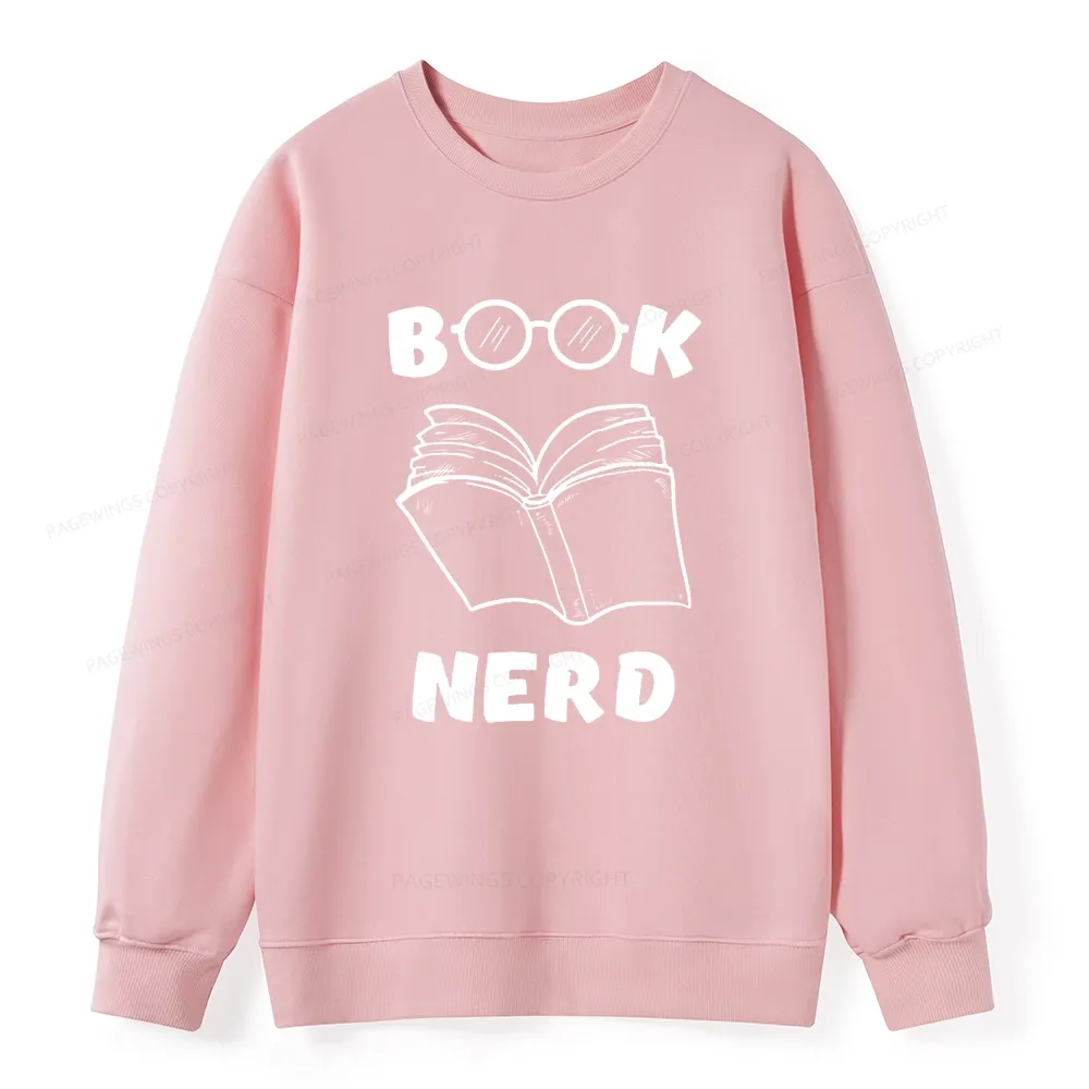 Pagewings Book Nerd Funny Book Unisex Classic Sweatshirt