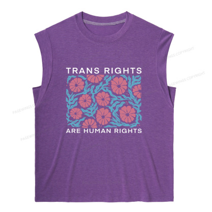 Pagewings Trans Rights Are Human Rights12081 Bookish Women's Heather Tank Top