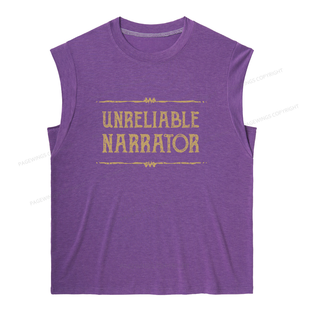 Pagewings Unreliable Narrator13677 Bookish Women's Heather Tank Top