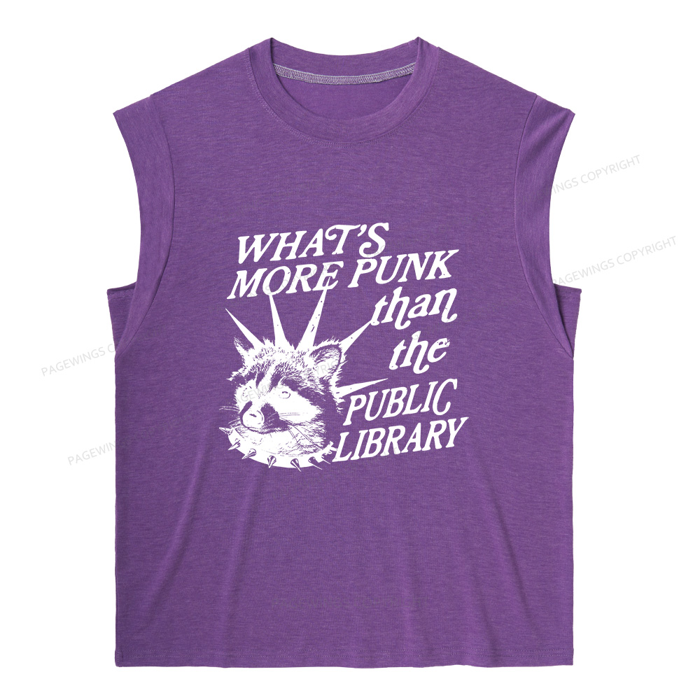 Pagewings What’s More Punk Than The Public Library Women's Heather Tank Top