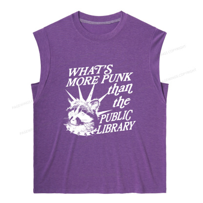 Pagewings What’s More Punk Than The Public Library Women's Heather Tank Top