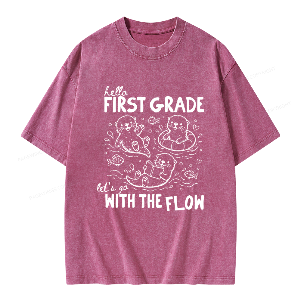 Pagewings Personalized Back to School Unisex Washed T-shirt
