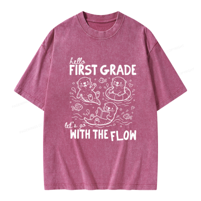 Pagewings Personalized Back to School Unisex Washed T-shirt