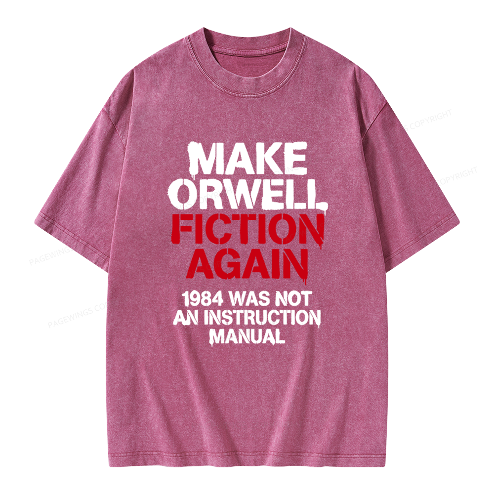 Pagewings Dystopian Book Lover Unisex Washed T-shirt