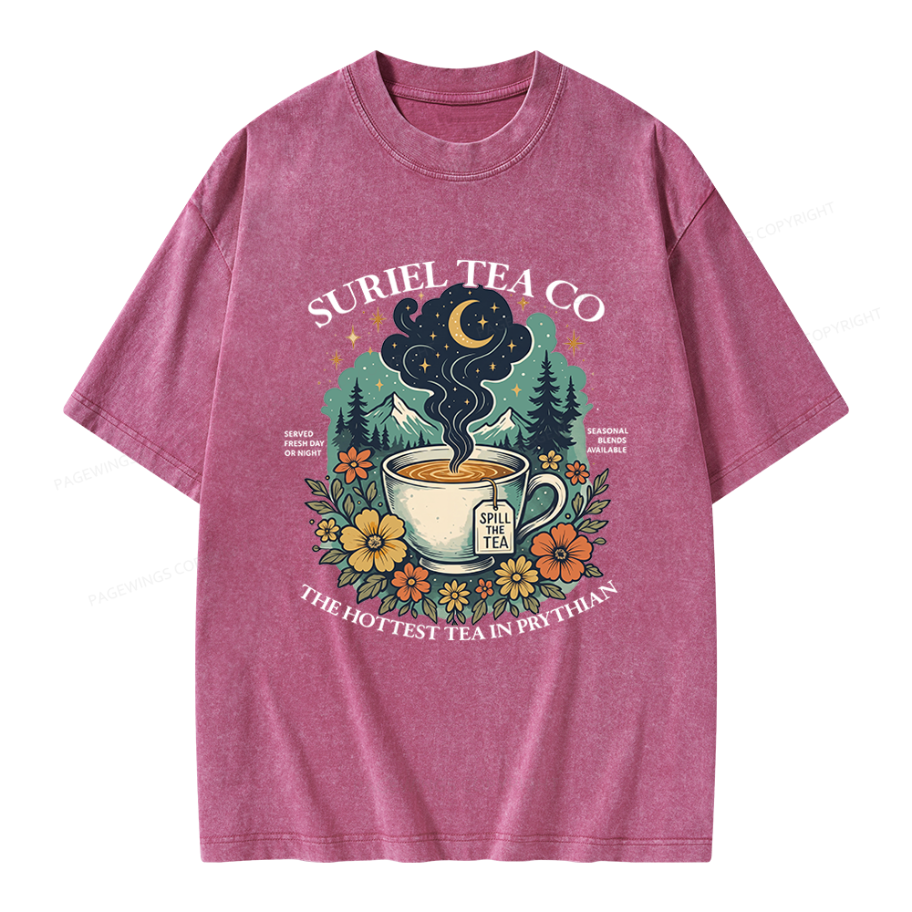 Pagewings Fantasy Bookish Unisex Washed T-shirt