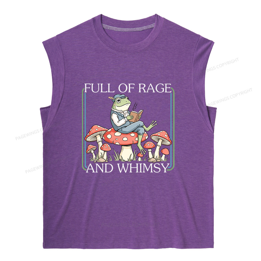 Pagewings Full Of Rage and Whimsy 15482 Bookish Women's Heather Tank Top