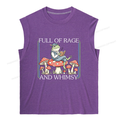 Pagewings Full Of Rage and Whimsy 15482 Bookish Women's Heather Tank Top