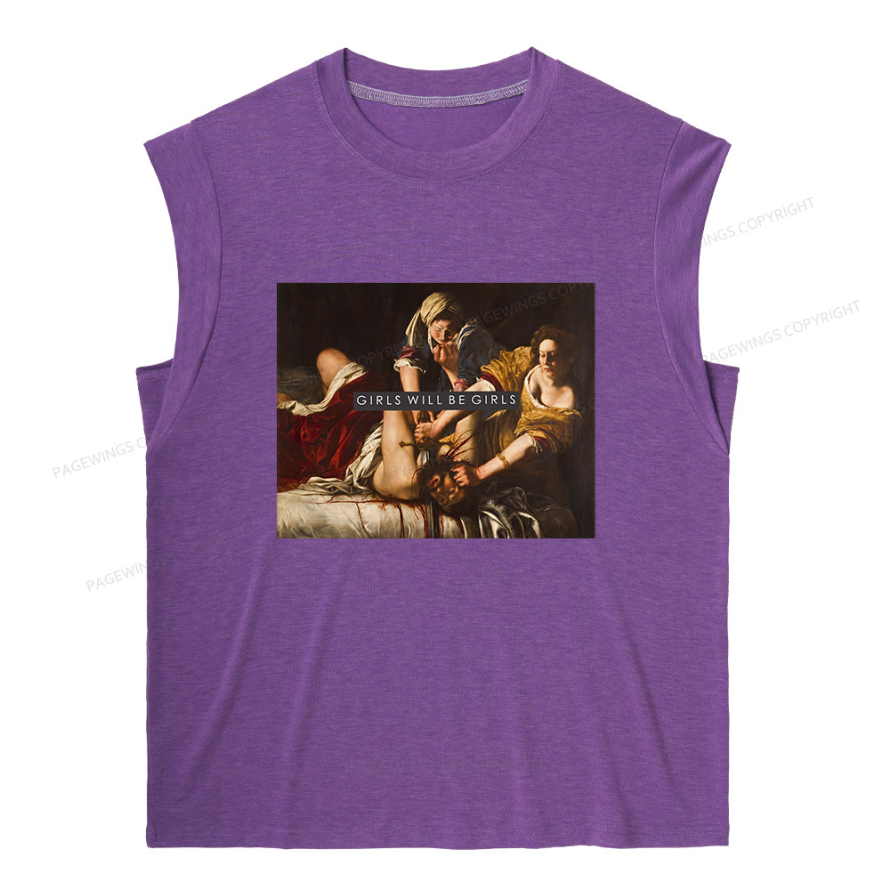 Pagewings Girls Will Be Girls 15600 Bookish Women's Heather Tank Top