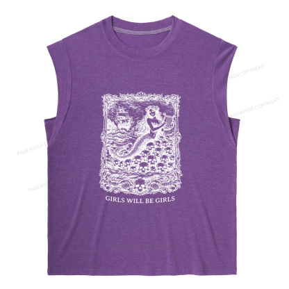 Pagewings Girls Will Be Girls 15607 Bookish Women's Heather Tank Top