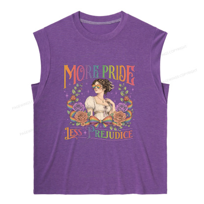 Pagewings More Pride Less Prejudice 15725 Bookish Women's Heather Tank Top