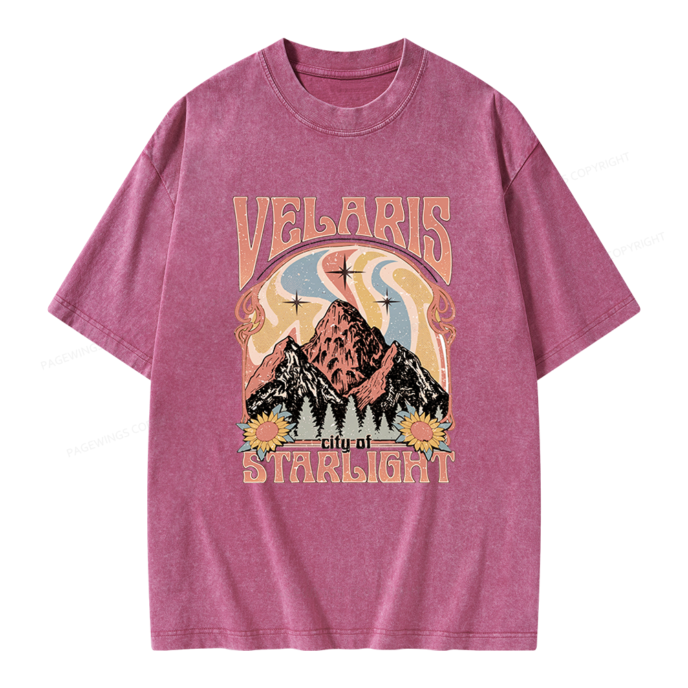 Pagewings Fantasy Bookish Unisex Washed T-shirt