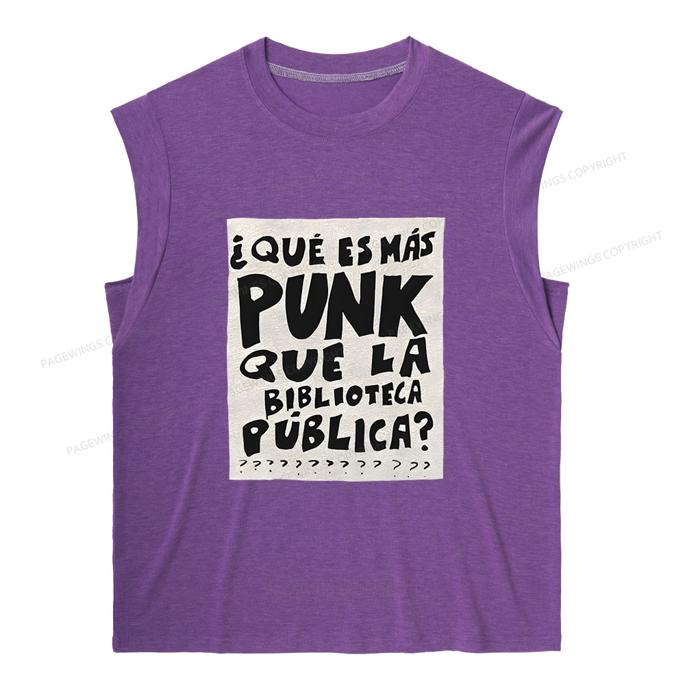 Pagewings What's More Punk Than The Public Library 12662 Bookish Women's Heather Tank Top