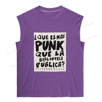 Pagewings What's More Punk Than The Public Library 12662 Bookish Women's Heather Tank Top