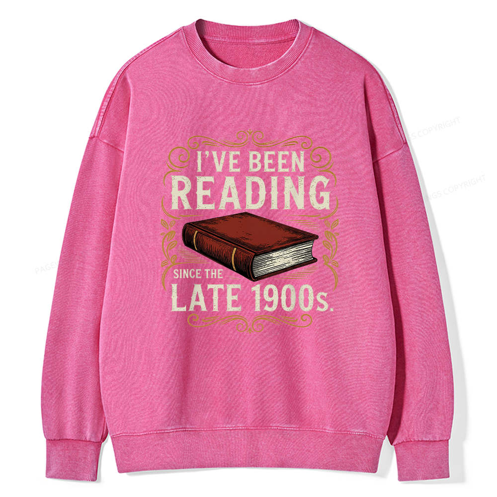 Pagewings Reading Since the Late 1900s16355 Read Unisex Washed Sweatshirt