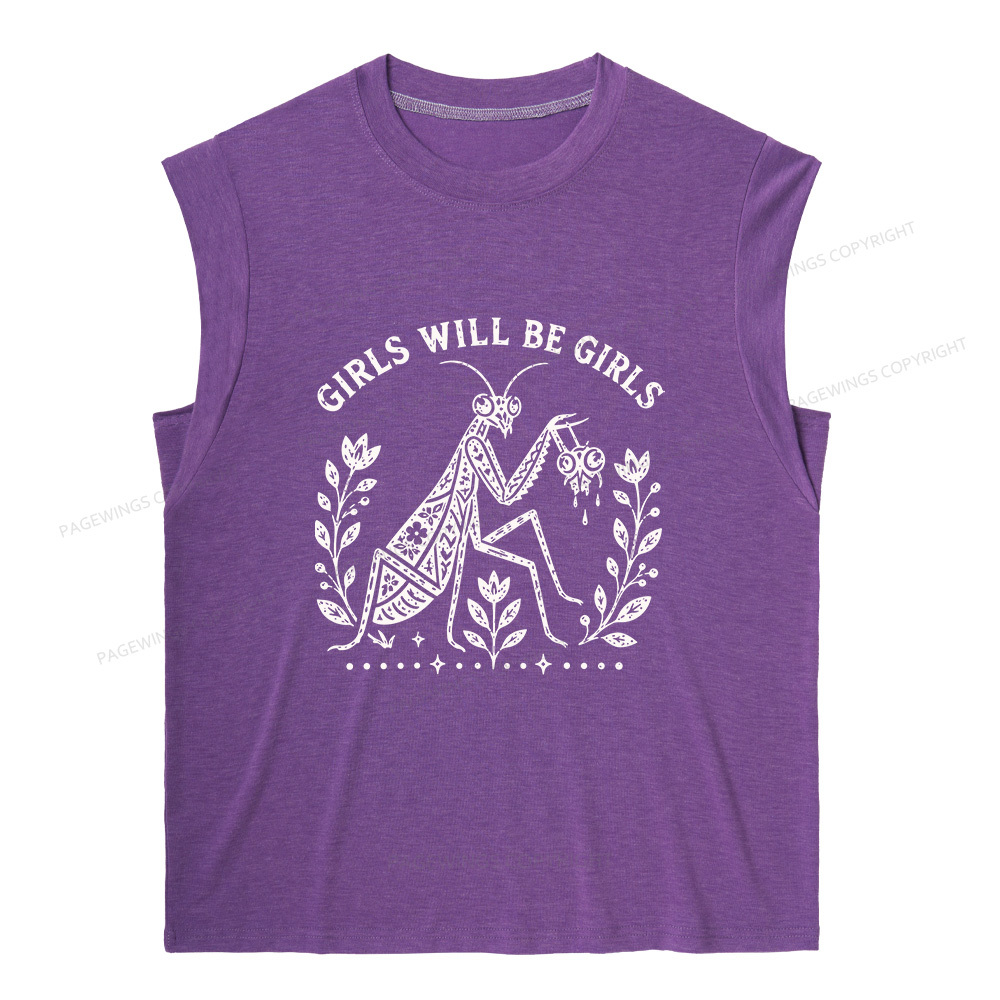 Pagewing Girls Will Be Girls16300 Bookish Women's Heather Tank Top