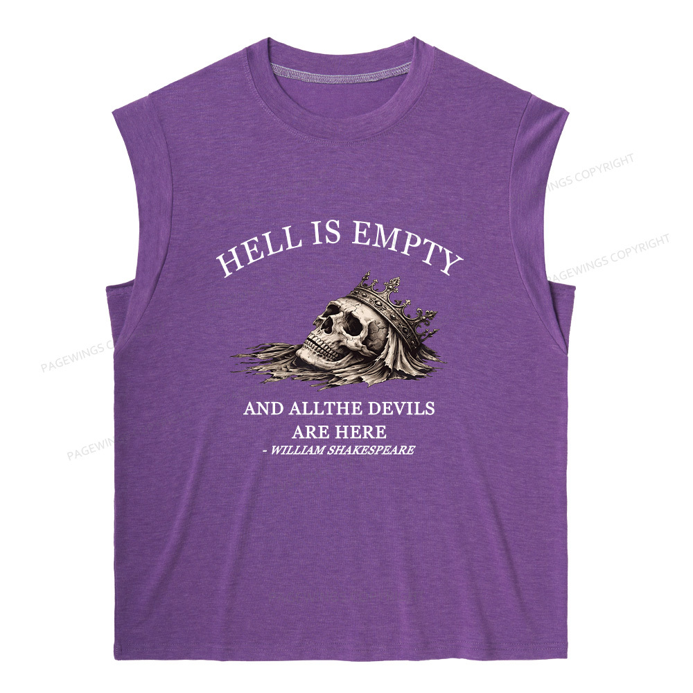 Pagewing Hell Is Empty And All The Devils Are Here16170 Bookish Women's Heather Tank Top