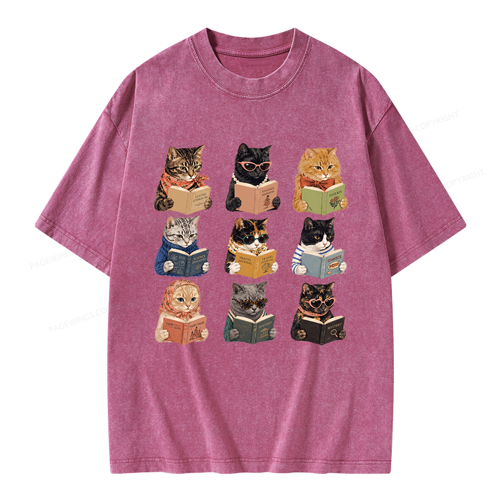 Pagewings Fashion Book Lover Unisex Washed T-shirt