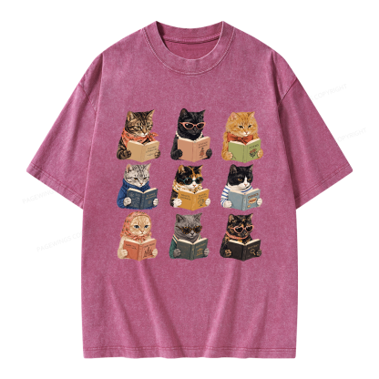 Pagewings Fashion Book Lover Unisex Washed T-shirt
