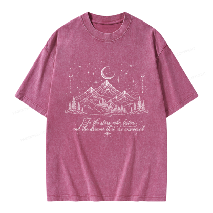 Pagewings Fantasy Bookish Unisex Washed T-shirt